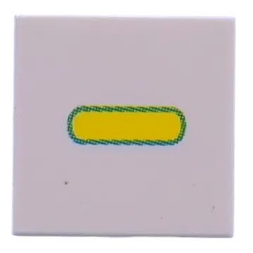 Tile 2 x 2 with Yellow '-' print