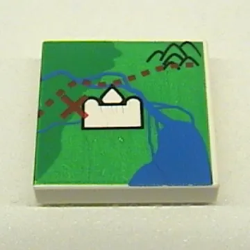 Tile 2 x 2 with Map Orient India Print