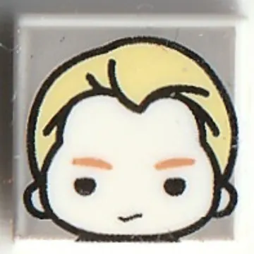 Tile 1 x 1 with Draco Malfoy print