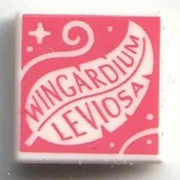 Tile 1 x 1 with Coral 'WINGARDIUM LEVIOSA'" print