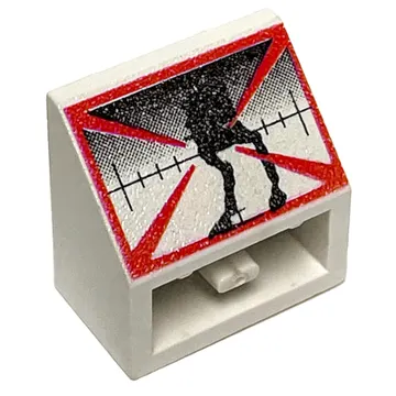Brick Sloped Inverted 45° 2 x 2 with AT-ST Print, Fade Bar at Top