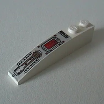 Brick Curved 6 x 1 with Control Panel Print