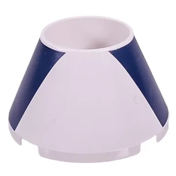 Cone 4 x 4 x 2 Hollow No Studs with Dark Blue Vertical Stripes print