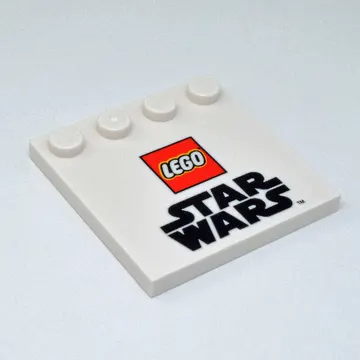 Plate Special 4 x 4 with Studs on One Edge and 'Lego Star Wars' Logo Print