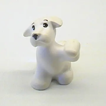 Animal, Dog, Puppy Raised Paw with Face Print