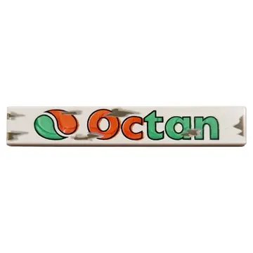 Tile 1 x 6 with Octan Text Print
