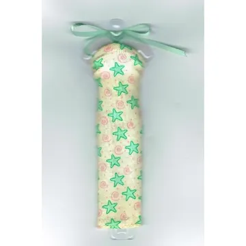 Scala, Dress with Neck Tie and Green Stars and Pink Swirls