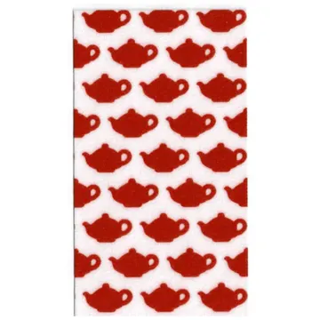 Duplo Blanket / Towel with Red Teapots Print