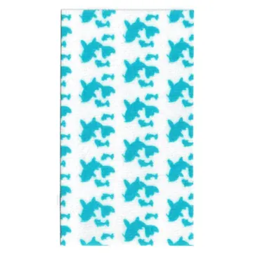 Duplo Blanket / Towel with Medium Azure Koi Fishes Print