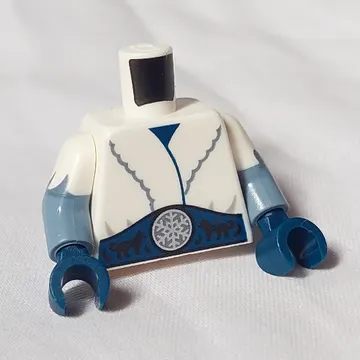 Torso, Dual Molded Arms, Fur Coat, Dark Blue Belt with Snowflake print, with White Sleeves Pattern, Sand Blue Arms, Dark Blue Hands