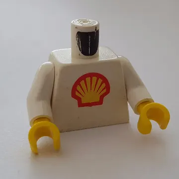 Torso Shell Logo Large Print, White Arms, Yellow Hands