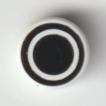 Tile Round 1 x 1 with Black Circle and Black Ring print