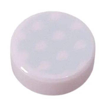 Tile Round 1 x 1 with White Dots on Light Aqua Background print