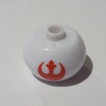 Pen Bead, Round Orb with Star Wars Rebel Symbol Print