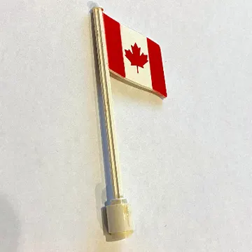 Flag on Flagpole, Wave with Canada Print