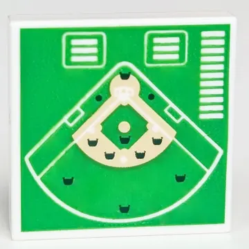 Tile 2 x 2 with Baseball Field Plan Print