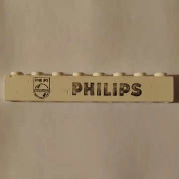 Brick 1 x 8 with 'PHILIPS' Logo Print