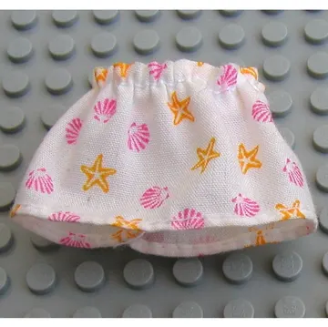Belville, Skirt, Adult, Short, Clam and Starfish Print