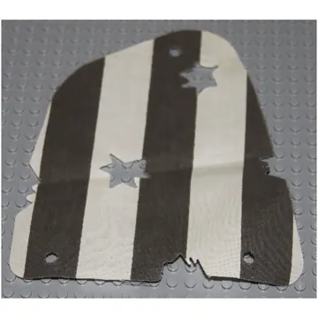 Sail, Tattered, Damage Cutouts, 3 with Dark Gray Stripes Print