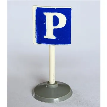 Road Sign Old Square with Parking 'P' Print & Type 1 Base
