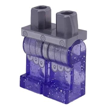 Hips and Glitter Trans-Purple Legs with Silver Pteruges print