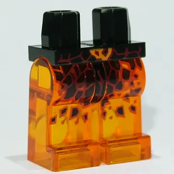 Hips and Trans-Orange Legs with Black Lava Rock Print