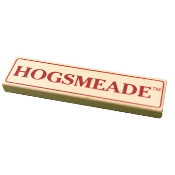 Tile 1 x 4 with HP Hogsmeade Print