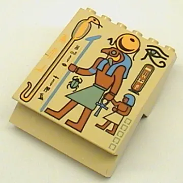 Panel 4 x 6 x 6 Sloped with Hieroglyphs, Snake and Eagle Print