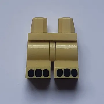 Hips and Tan Medium Legs with Black Animal Toes Print