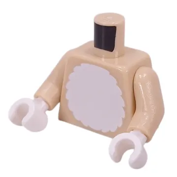 Torso, White Furry Chest print, Tan Arms, White Hands