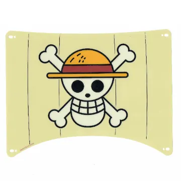 Sail, Rectangle, 26 x 20, with Straw Hat Skull and Crossbones Print