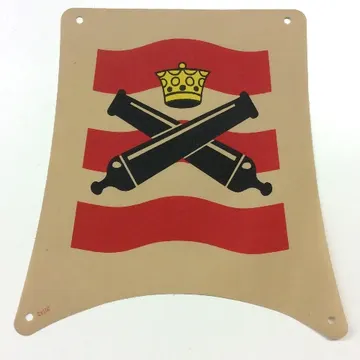 Sail, Square, 25 x 25 with Crossed Cannons Print