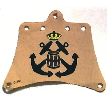 Sail, 12 x 10 with 7 Holes, Black Crossed Anchors Print