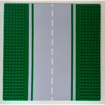 Baseplate 32 x 32 with 7-Stud Straight with Road without White Sidelines Print