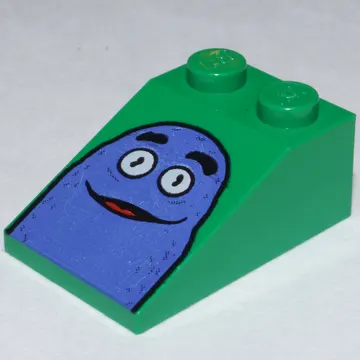 Brick Sloped 33° 3 x 2 Smooth with McDonald's Grimace Print