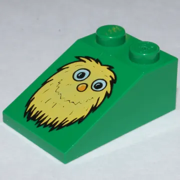 Brick Sloped 33° 3 x 2 Smooth with McDonald's Yellow Monster Print
