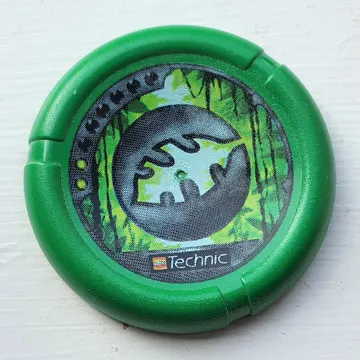 Large Figure Throwing Disk, Amazon / Jungle, 2 Pips, Leaf Logo Print