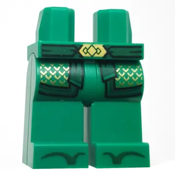 Hips and Green Legs with Robe Ends, Gold Decorations, Dark Green Trim, Sash print