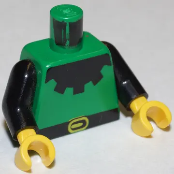 Torso Forestman Black Collar Print, Black Arms, Yellow Hands