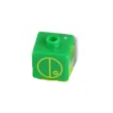 Pen Bead, Square with Matoran Alphabet L, E, W and A Print