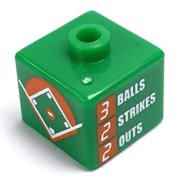 Pen Bead, Square with Baseball Diamond, Score Board Print