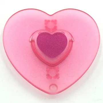 Clikits Icon, Heart with Two Pins, Dark Pink Heart Print