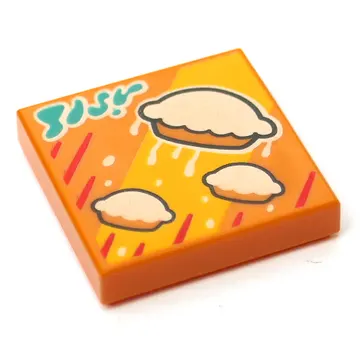 Tile 2 x 2 with Custard Pie print