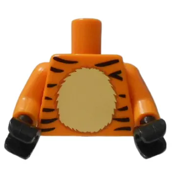 Torso Tiger Stripes, Tan Stomach Print, Orange Arms, Black Hands