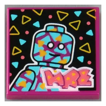 Tile 2 x 2 with Neon Paint Filter print (43115-1)