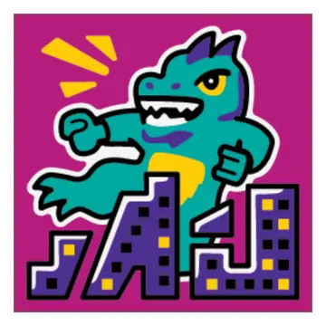 Tile 2 x 2 with Lizard Suit print