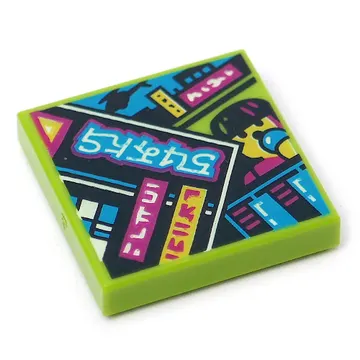 Tile 2 x 2 with Neon City print