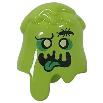 Headwear Slime, Yellow Eyes, Green Eyeshadow, Bug for Eyebrow, Slime Mouth, Green Tongue