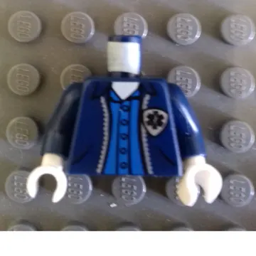 Torso Jacket with EMT Star of Life Logo and Button Down Shirt Print, Dark Blue Arms, White Hands