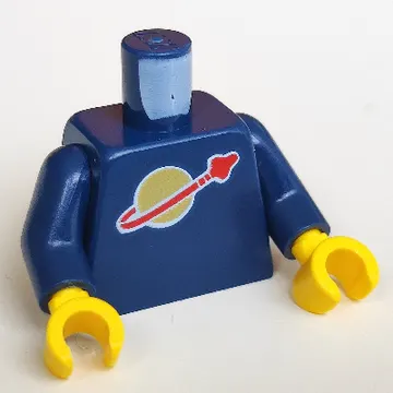 Torso Classic Space Logo (2019) Print, Dark Blue Arms, Yellow Hands